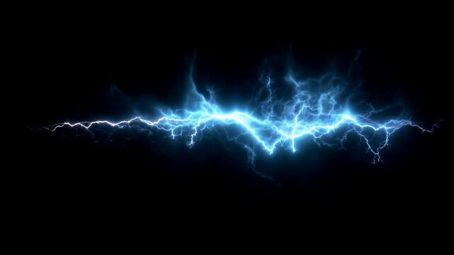 Lightning effect, electricity 3d effect, blue light force effect
