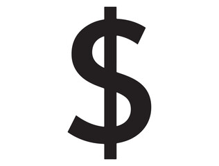 Fototapeta premium DOLLAR SIGN SILHOUETTE