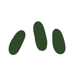 Illustration of small green grass garden