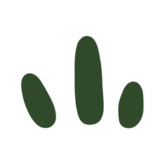 Illustration of small green grass garden