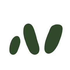 Illustration of small green grass garden