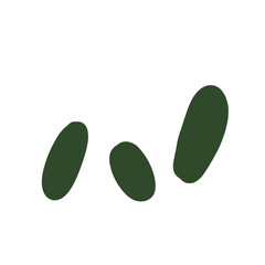 Illustration of small green grass garden