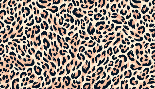 Leopard pattern imitation background, soft flat vector design 