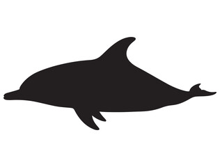 DOLPHIN SILHOUETTE WHITE BACKGROUND