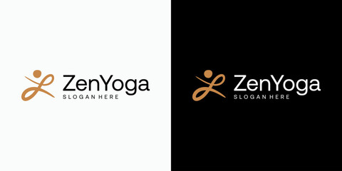 Vector logo design of initial letter Z in the shape of a person with a modern, simple, clean and abstract style. Icon for business, sports and personal branding.