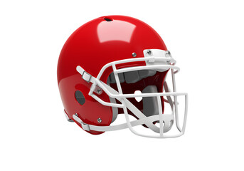 Fototapeta premium Red Football Helmet HighQuality Image for Sports Websites and Merchandise isolated on transparent background