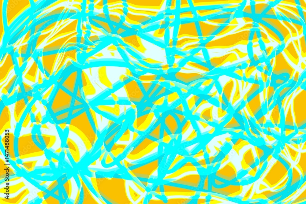 Poster colorful abstract pattern with lines and shapes