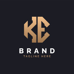 Obraz premium KE Logo Design. Modern, Minimal, Elegant and Luxury KE Logo. Alphabet Letter KE Logo Design for Brand Corporate Business Identity.