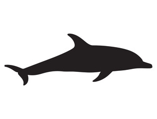 DOLPHIN SILHOUETTE WHITE BACKGROUND