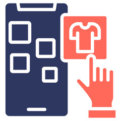 Online Shopping glyph color icon