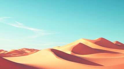 Serene Desert Landscape Under a Clear Sky