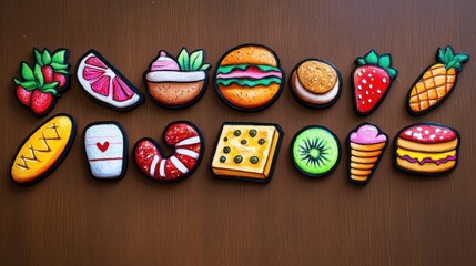 Colorful food magnets (1)