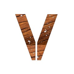 Rustic Wood Texture Graphic of Letter