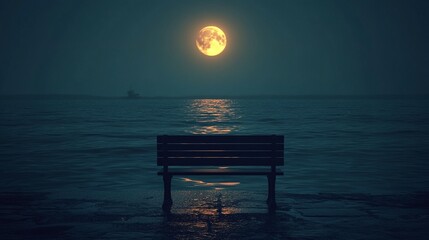 Nightfall: Ocean Moon Bench