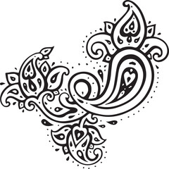 Beautiful flower art and mandala vector design