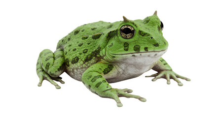 Obraz premium Argentine Horned Frog in Rainforest Leaf