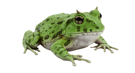 Argentine Horned Frog in Rainforest Leaf
