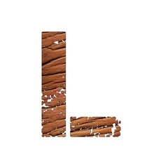 Rustic Wood Texture Graphic of Letter