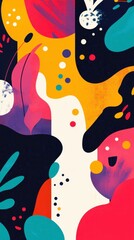 Fototapeta premium Colorful Abstract Shapes and Patterns with Vibrant Design Elements