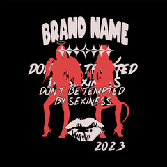 Futuristic graphic tee design streetwear style editable template