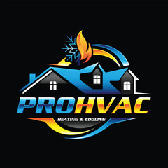 HVAC logo vector template