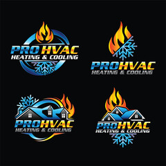 HVAC logo vector template