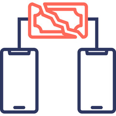 Split Payments line color icon