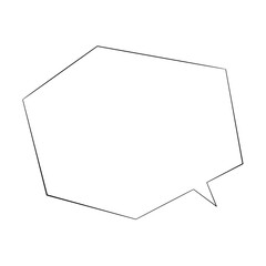 直線で描いたシンプルな吹き出し