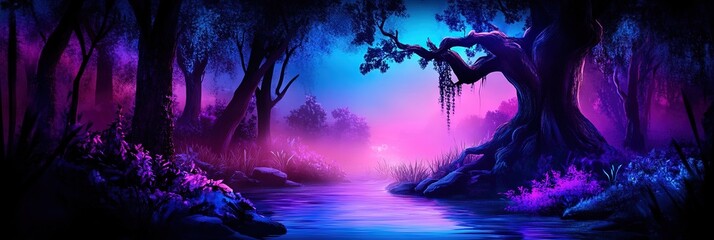 bayou in the backwoods and swampy wetlands of lousisiana