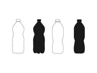 Bottle icon set. bottle vector icon. Plastic bottle vector illustration, line design icon. 