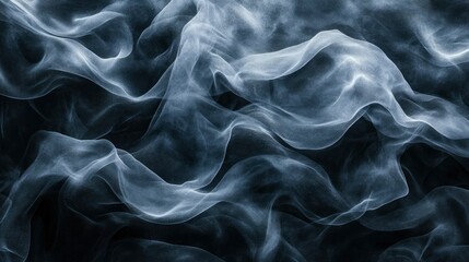 Fototapeta premium Abstract Swirling Smoke Texture Dark Blue and Grey Hues