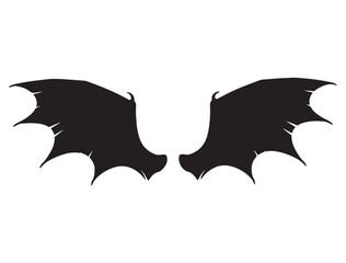 DRAGON WINGS SILHOUETTE WHITE BACKGROUND