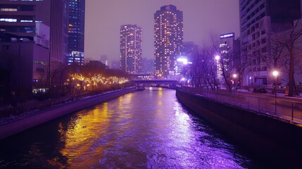 Fototapeta premium City River at Night