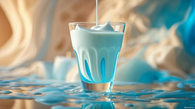 Ayran - yogurt liquid served in a cup