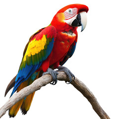 Fototapeta premium Colorful parrot perched on branch
