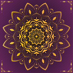 Traditional Floral Mandala Vector Design for Tattoo, Wall Art, Stationary, Meditation, Decoration, Fabric Print, Packaging, Greeting Card, Ornament, Poster with magenta color