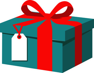A wrapped red gift box with a vibrant red ribbon and bow suggests a festive holiday or birthday surprise