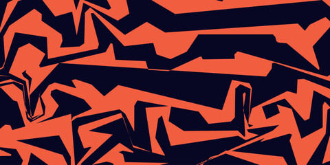 Black and orange angular illustration background. Abstract vector backdrop design.