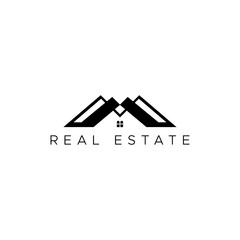 Professional Real Estate Logo, Abstract House Icon for Property and Realty Branding