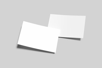 Postcard blank on gray background