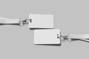 Id card mockup blank on gray background