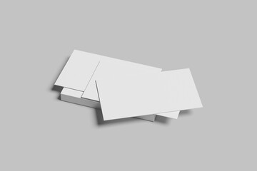 Business card blank on gray background