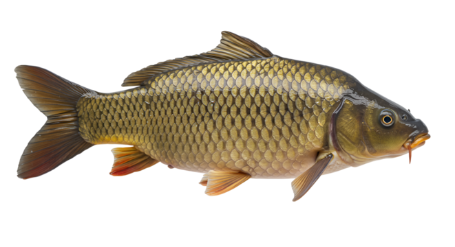 Common Carp Feeding in Shallow Pond