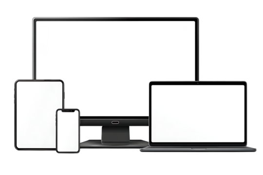 Responsive Device Display Mockup with Clean Look