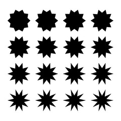 Ten Point Zigzag Edge Spiky Circles