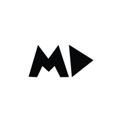 MD monogram logo design letter text name symbol monochrome logotype alphabet character simple logo