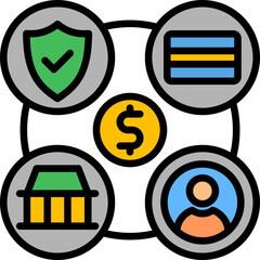 Payment Gateway lineal color icon