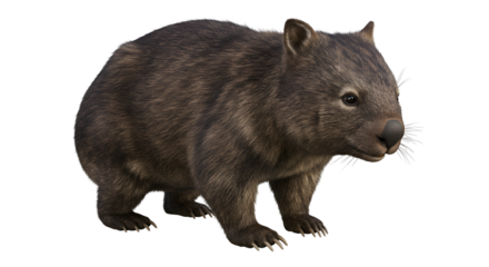 Common Wombat Emerging from Burrow