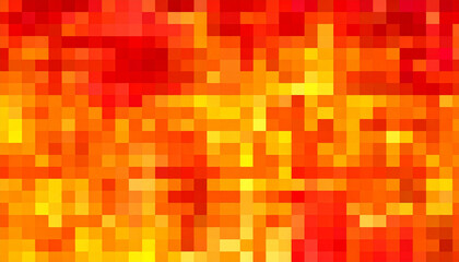 Fototapeta premium Fiery red, orange, and gold colors blend together in abstract background, creating vibrant and energetic atmosphere. geometric shapes form captivating visual experience