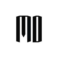 MD monogram logo design letter text name symbol monochrome logotype alphabet character simple logo